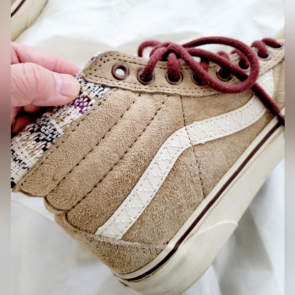 Vans Scotchgard 3m Beige Suede Sneakers Shoes Size Men's 5 /women's 6.5 - Picture 10 of 11
